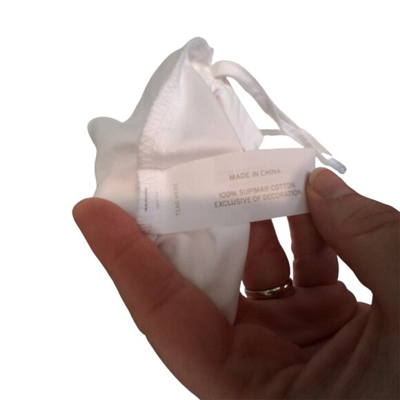 Lands End duvet cover King Supima Cotton white blue embroidered - Picture 3 of 7